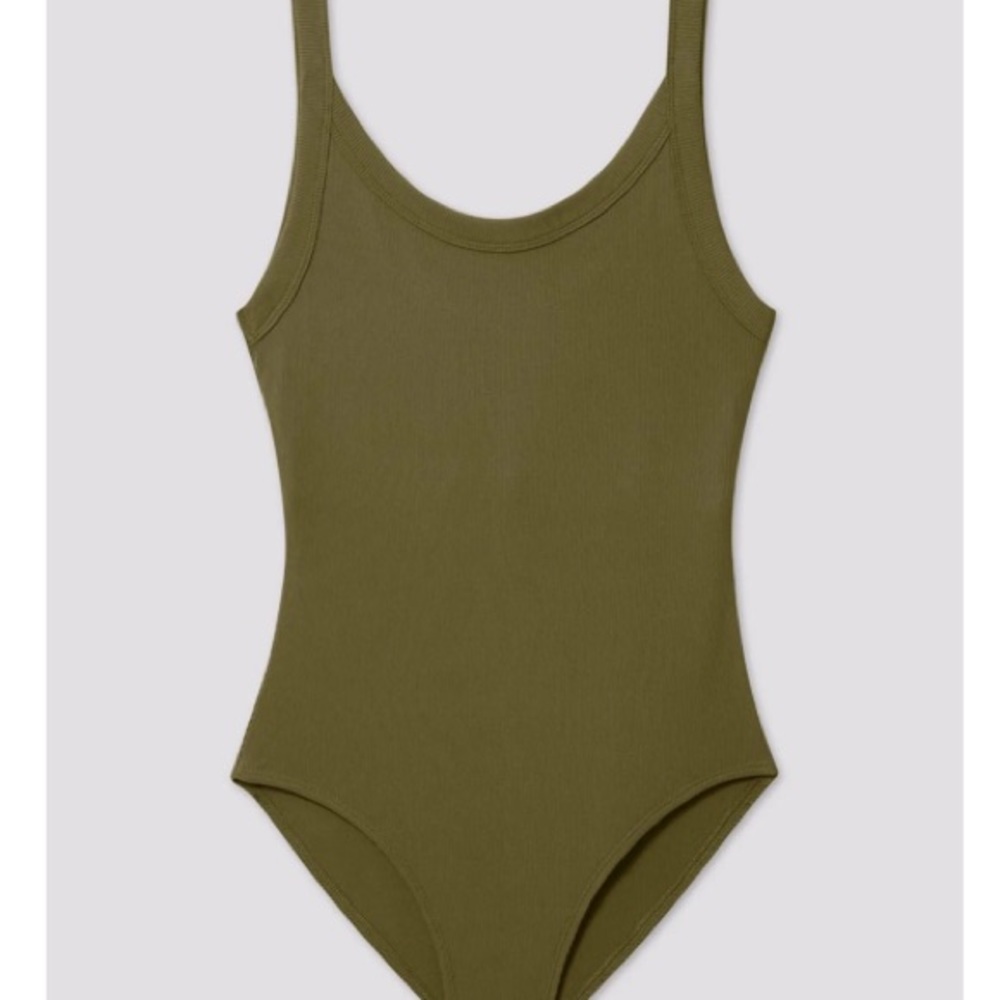 Girlfriend Coco Scoop Bodysuit (brief) in Fern
